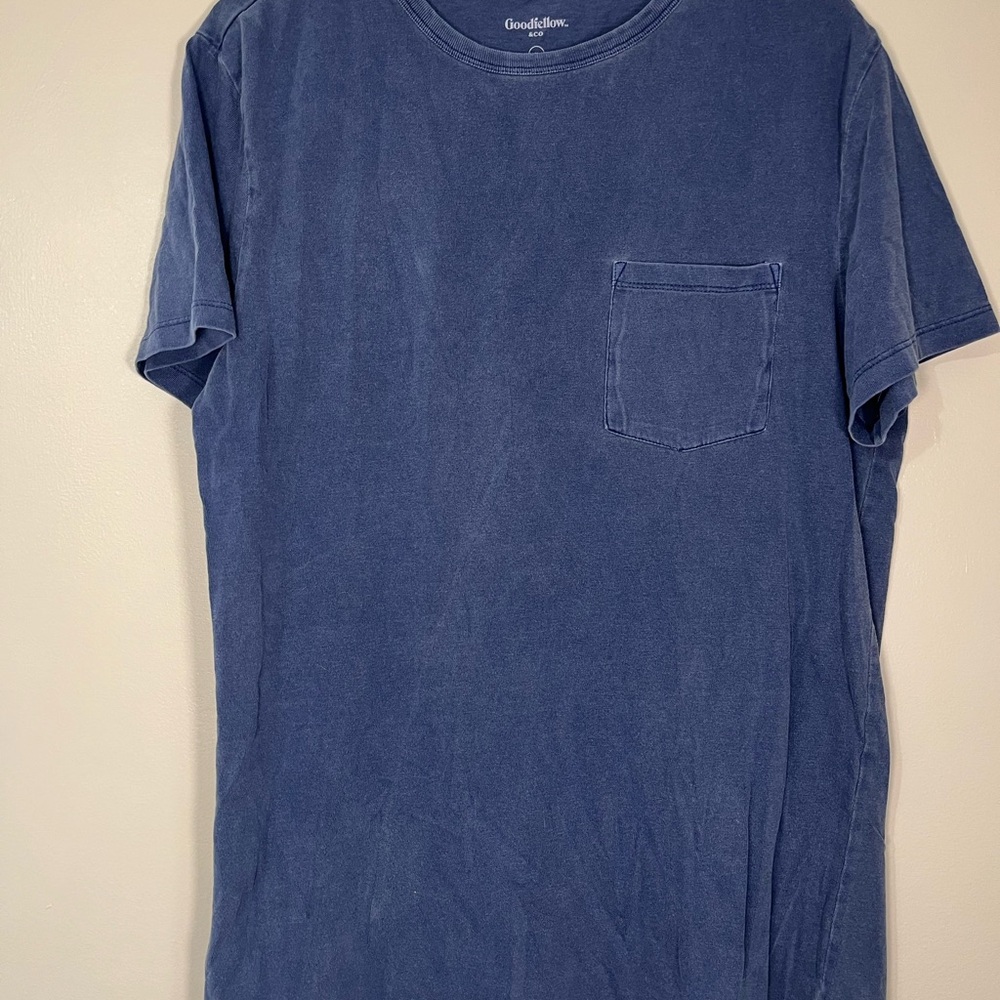 Goodfellow & Co Men's Size M Washed Blue Cotton T-Shirt